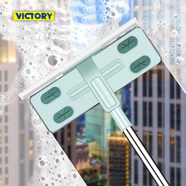 【VICTORY】家用超細纖維多功能刮水擦窗玻璃刷(2支)