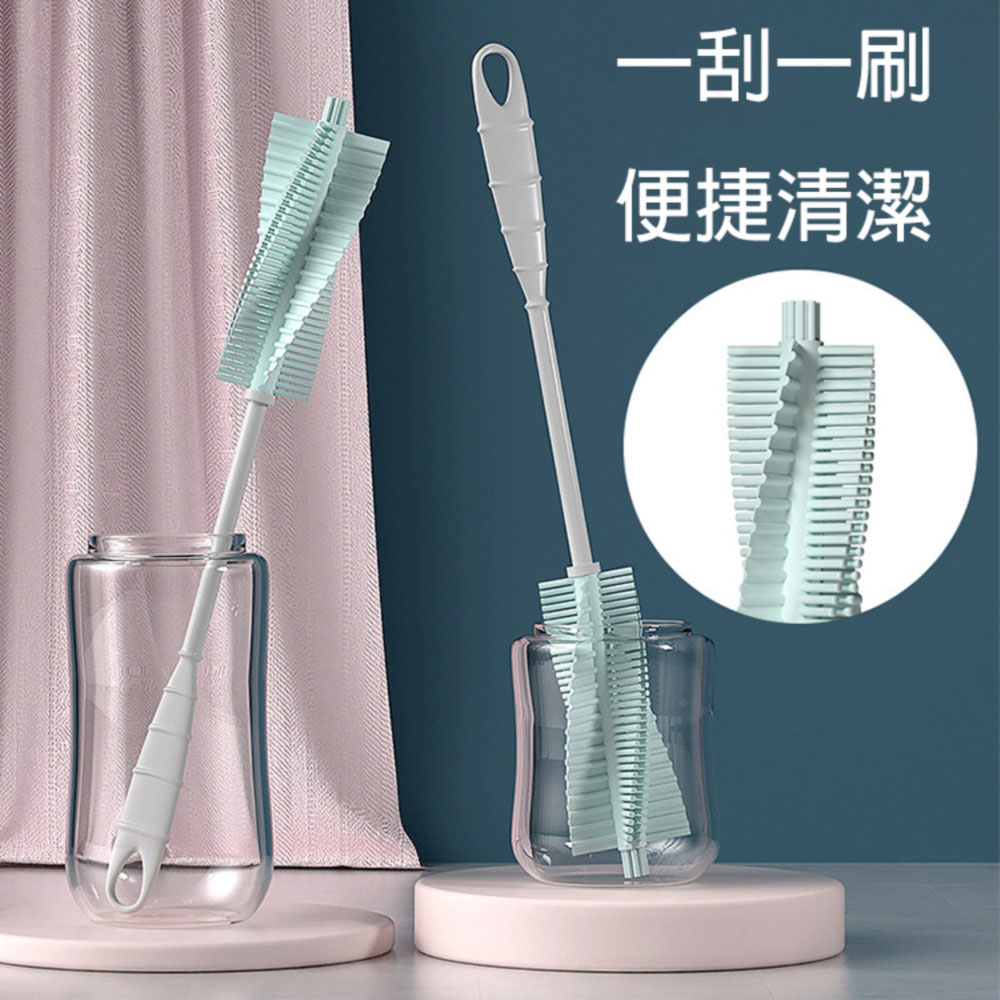 PS Mall 矽膠360度旋轉奶瓶刷水瓶刷【J3040】2入