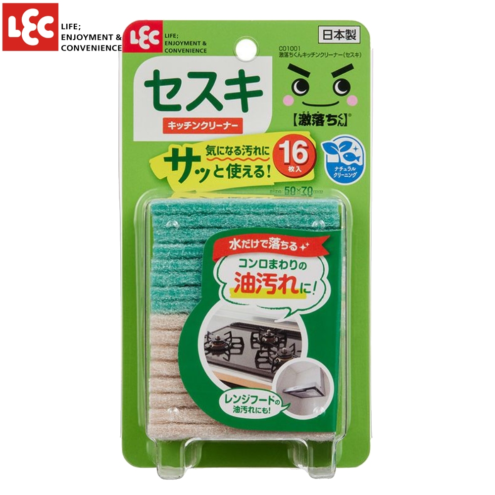 [日本LEC激落君倍半碳酸鈉去油汙清潔菜瓜16片入