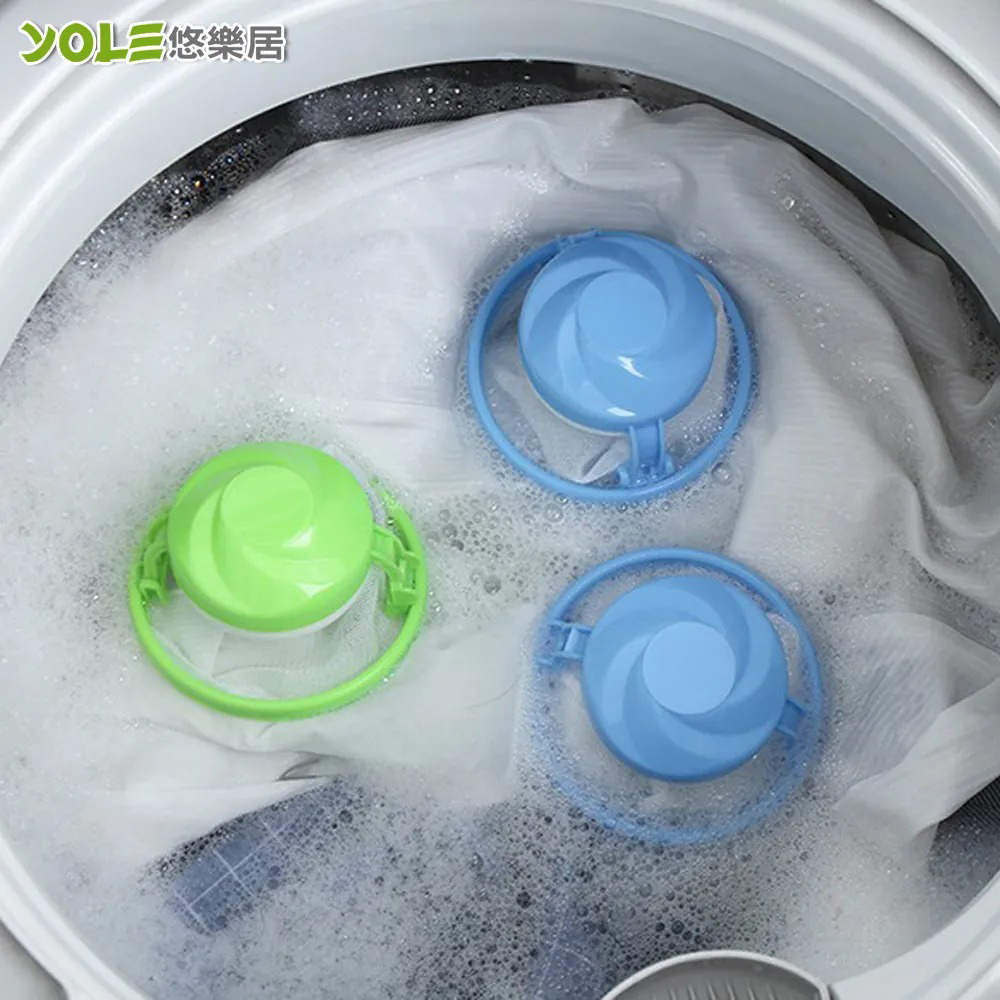 YOLE悠樂居-漂浮去汙除毛濾網洗衣球(6入)#1229014
