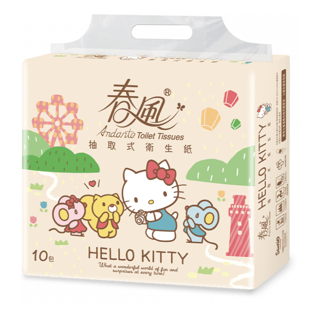 【春風】Hello Kitty 抽取式衛生紙 100抽*10包*7串/箱