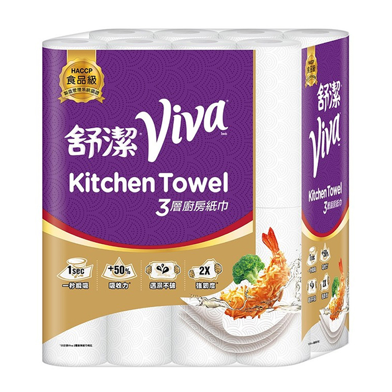 【Kleenex 舒潔】Viva三層廚房紙巾60張X16卷