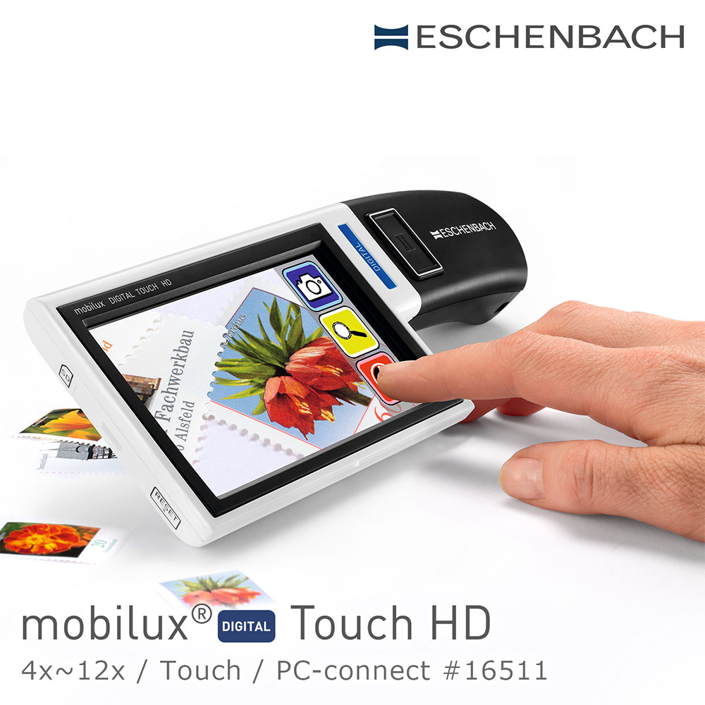 【德國 Eschenbach】mobilux DIGITAL Touch HD 4x-12x 4.3吋觸控螢幕可攜式擴視機 16511