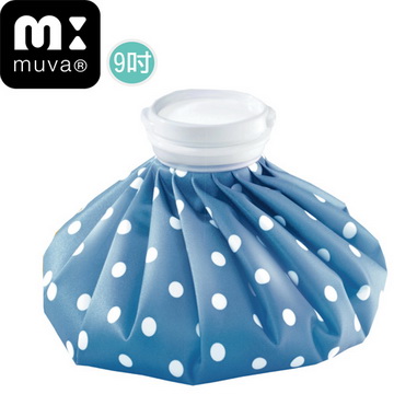 muva 冰熱雙效水袋(9吋)(藍色白點)
