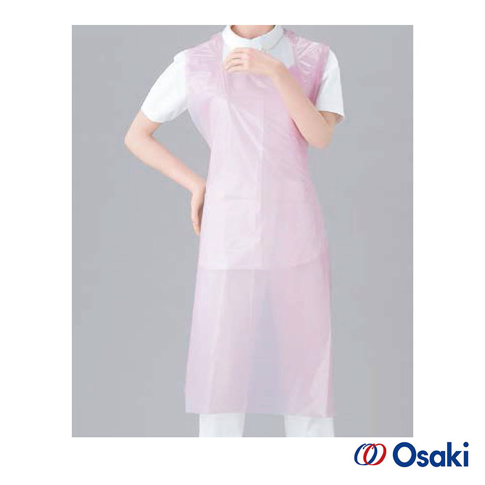 【日本Osaki】拋棄式PE圍裙 - 無袖 (3色)
