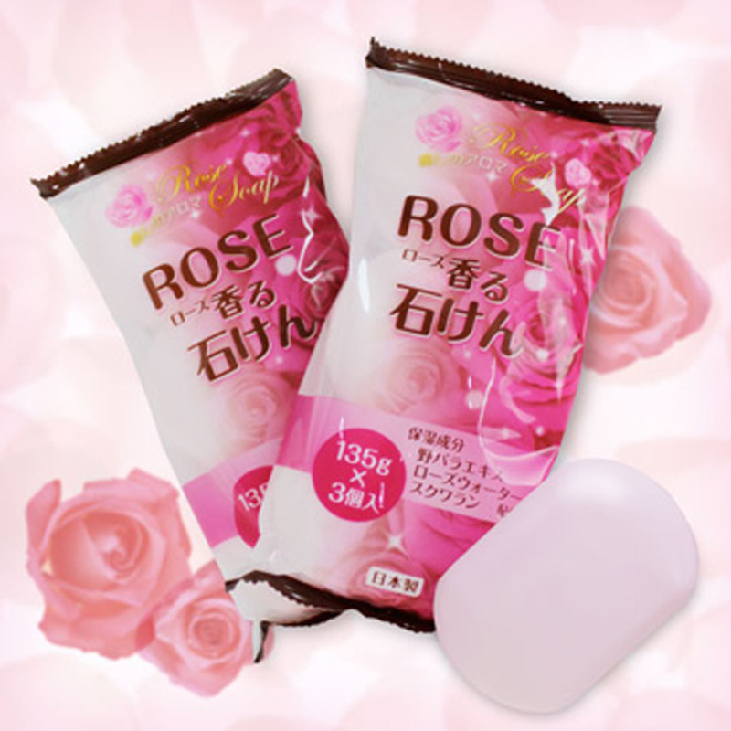 日本 SOAP-MAX RBS保濕玫瑰香皂-135g(3入組)
