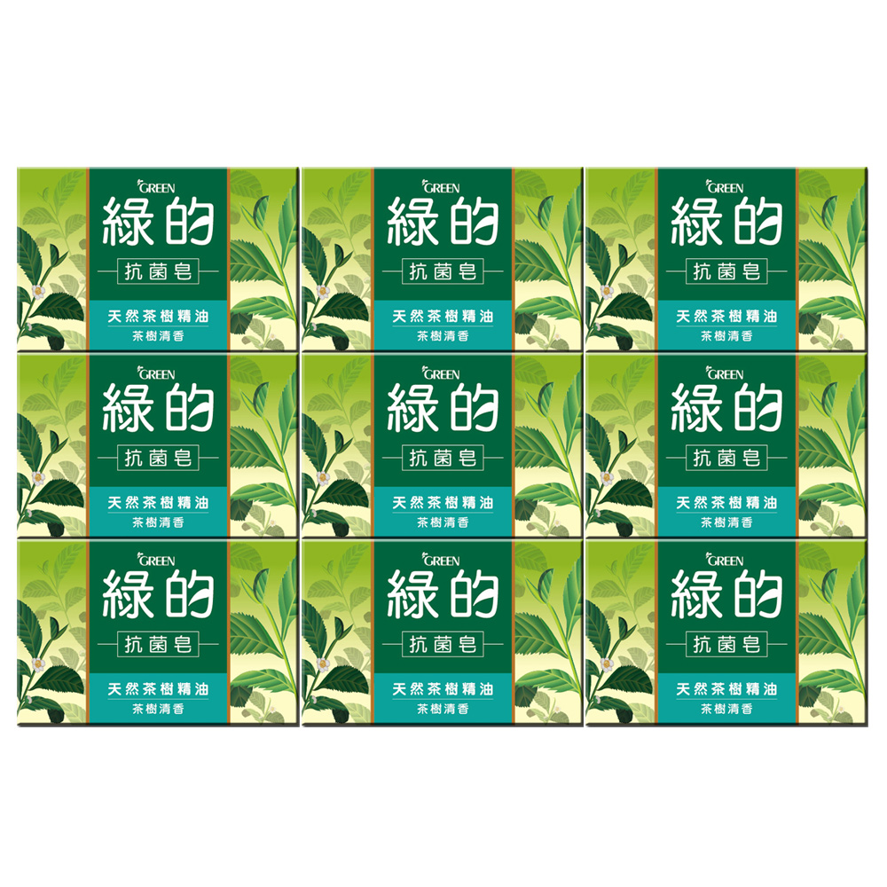 《綠的GREEN》抗菌皂-茶樹清香100g*9入組