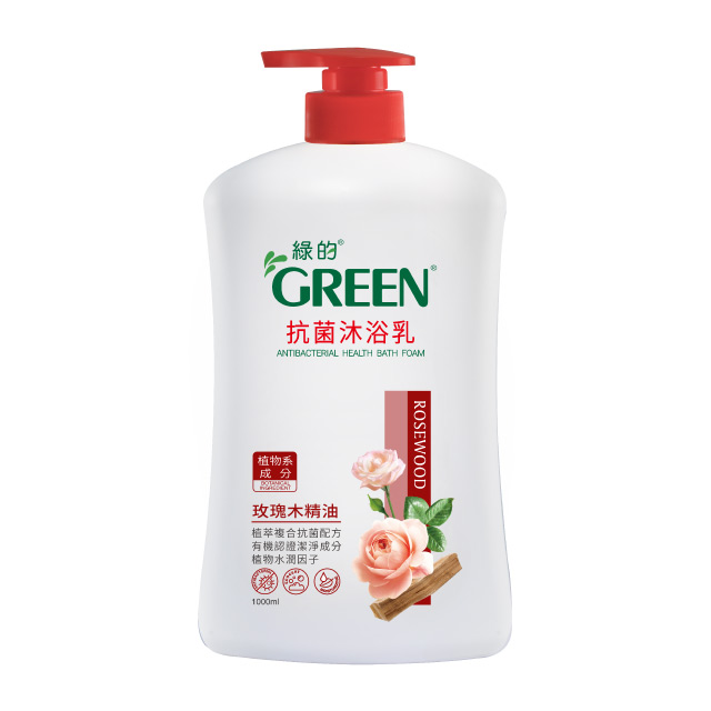 綠的GREEN 抗菌沐浴乳-玫瑰木精油1000ml