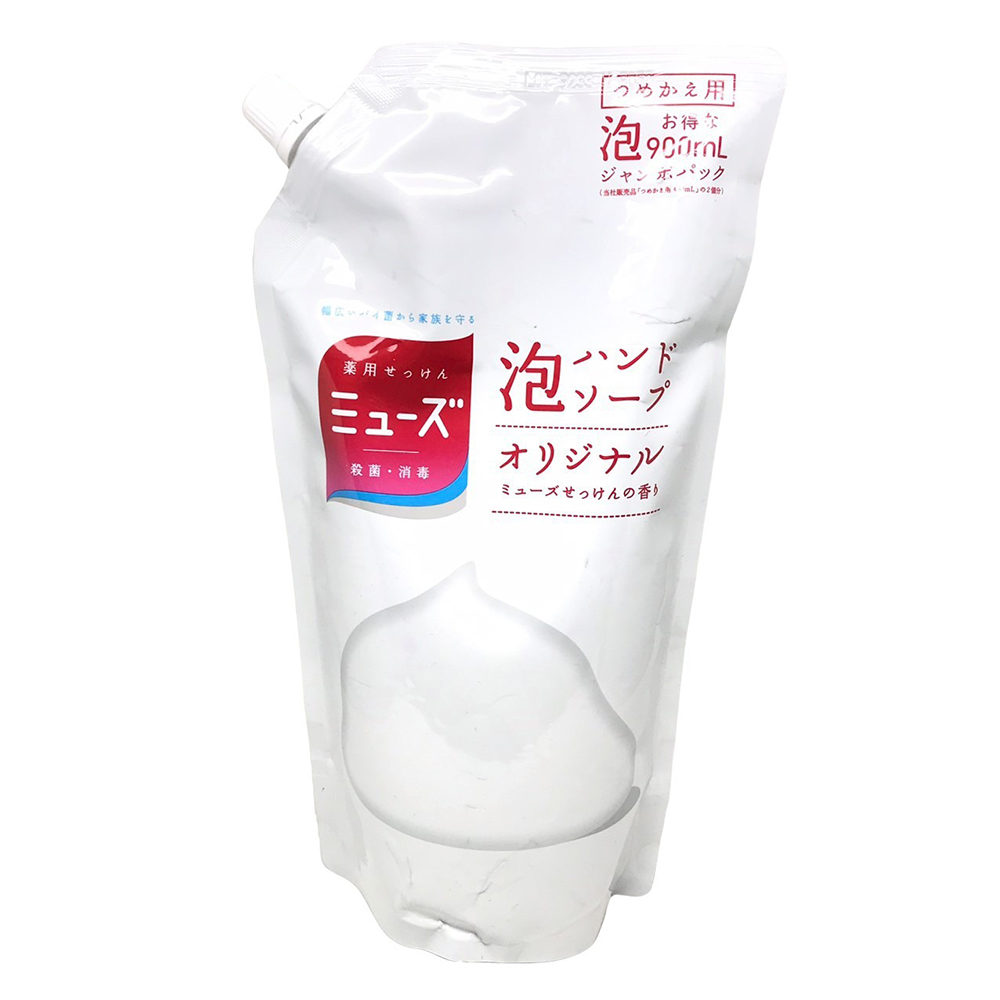日本 MUSE 自動給皂機 白色 無香味 (補充包) 900ml