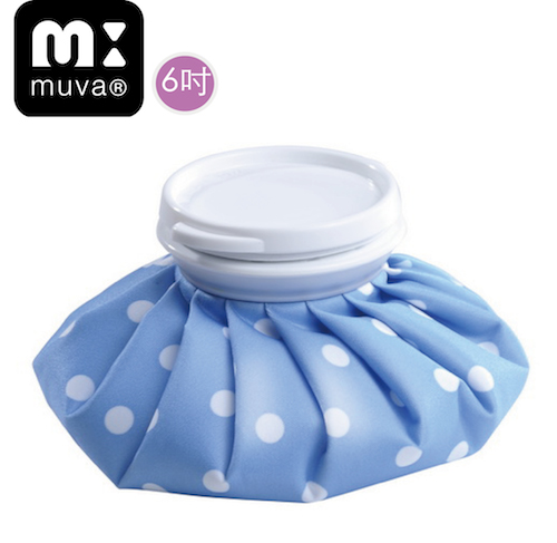 muva 冰熱雙效水袋(6吋)(藍點)