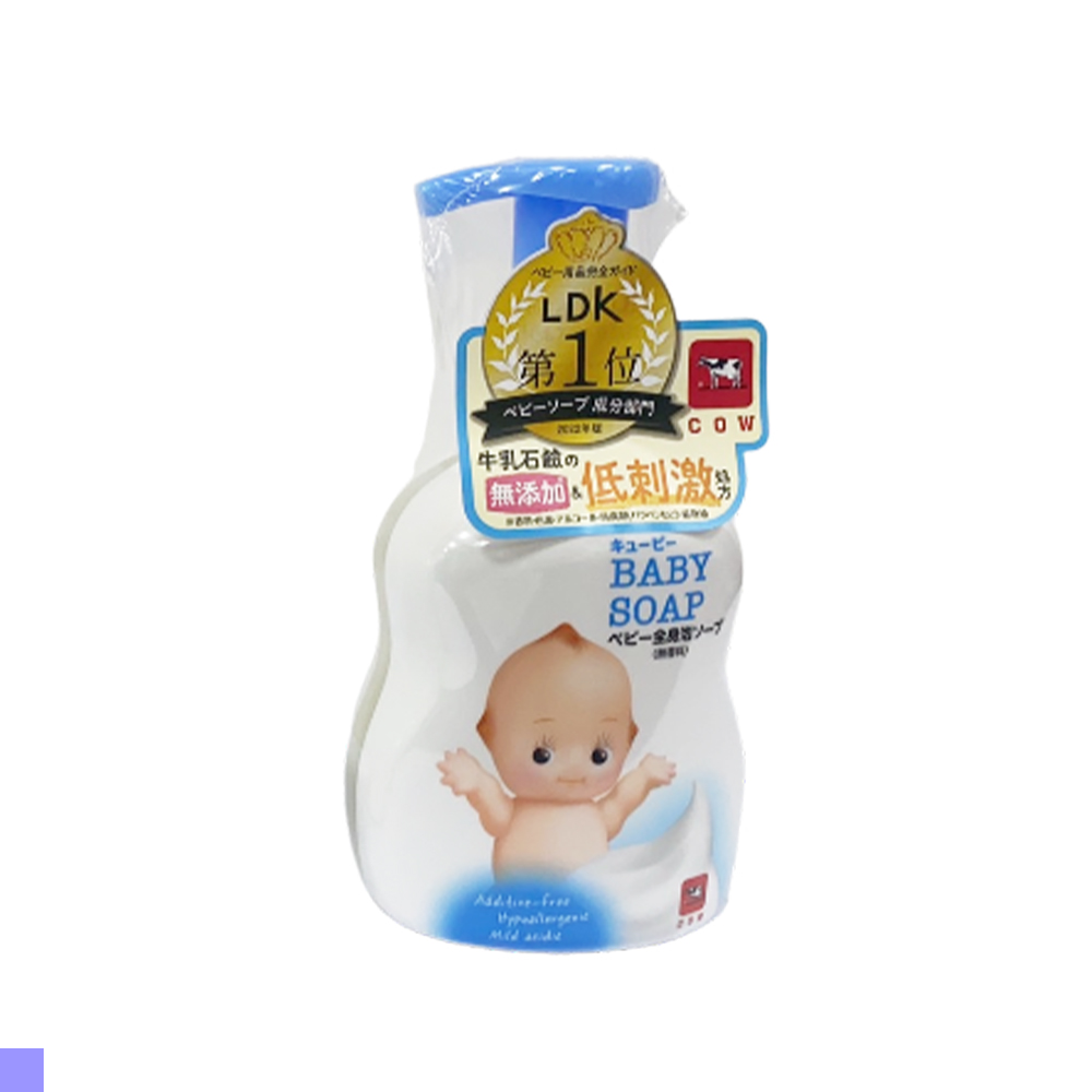 日本 牛乳石鹼 嬰兒 泡沫沐浴乳 400ml 無香 藍