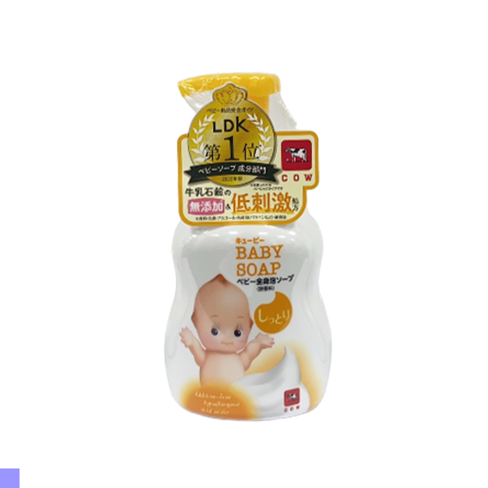 日本 牛乳石鹼 嬰兒 泡沫沐浴乳 400ml 滋潤 黃
