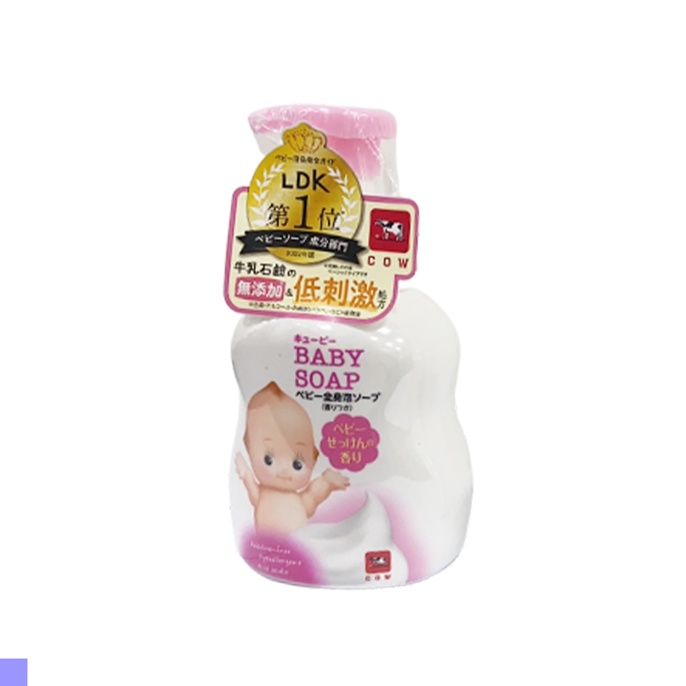 日本 牛乳石鹼 嬰兒 泡沫沐浴乳 400ml 皂香 粉