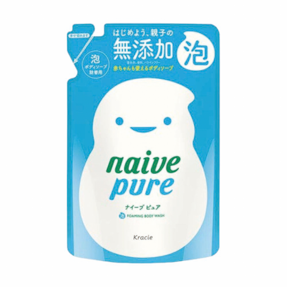 日本 Kracie 葵緹亞 Naive 嬰幼兒泡沫沐浴乳補充包450ml