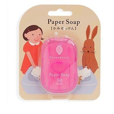 日本【Charley】Paper Soap 紙香皂片 50枚入-草莓