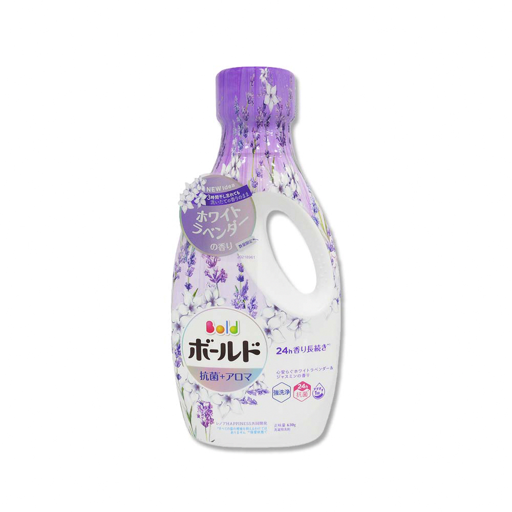 日本P&G-Bold超濃縮洗淨除臭香氛柔軟洗衣精-薰衣草茉莉(紫)630g/瓶