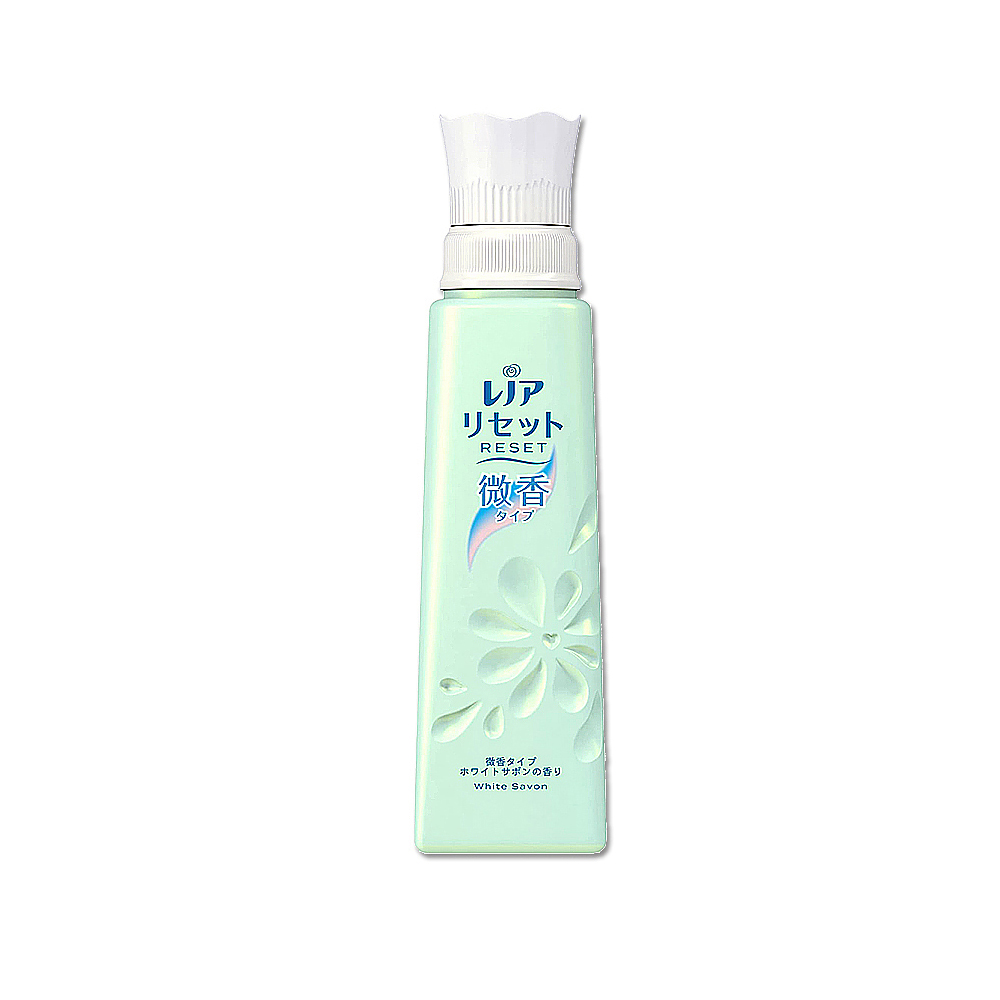 日本P&G Lenor蘭諾-RESET防皺除臭抗縮芳香衣物柔軟精-微香(淺藍)570ml/方瓶