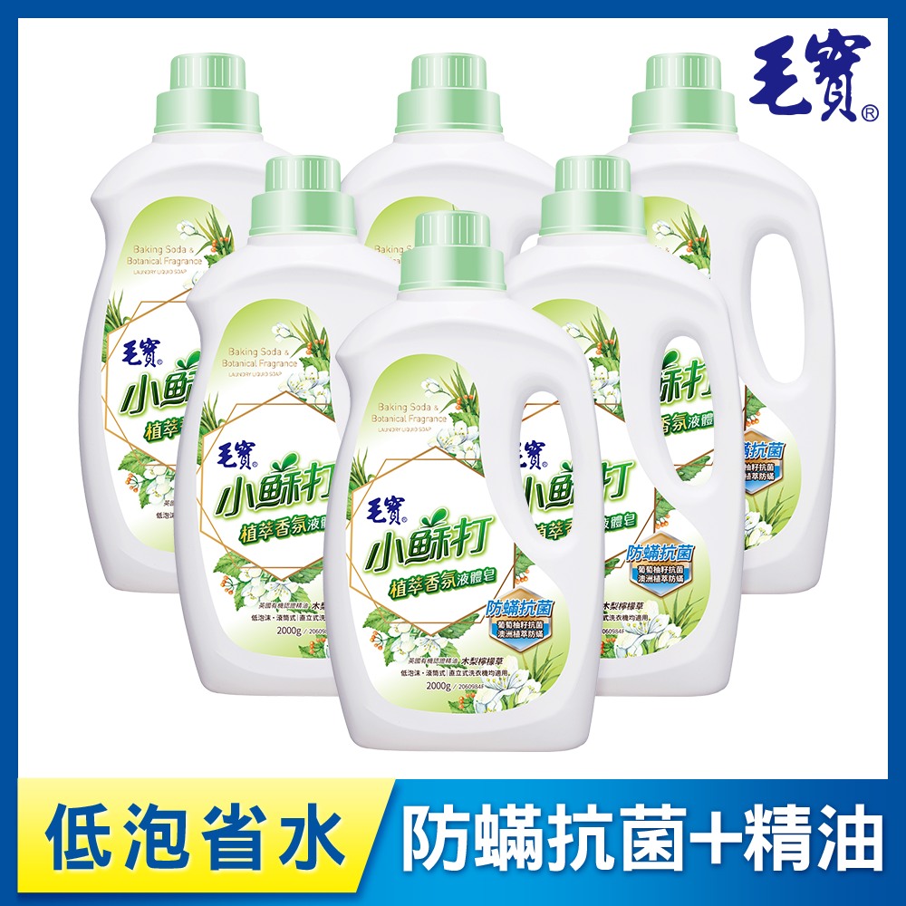 【毛寶】小蘇打植萃香氛液體皂-防蟎抗菌(2000gX6入)