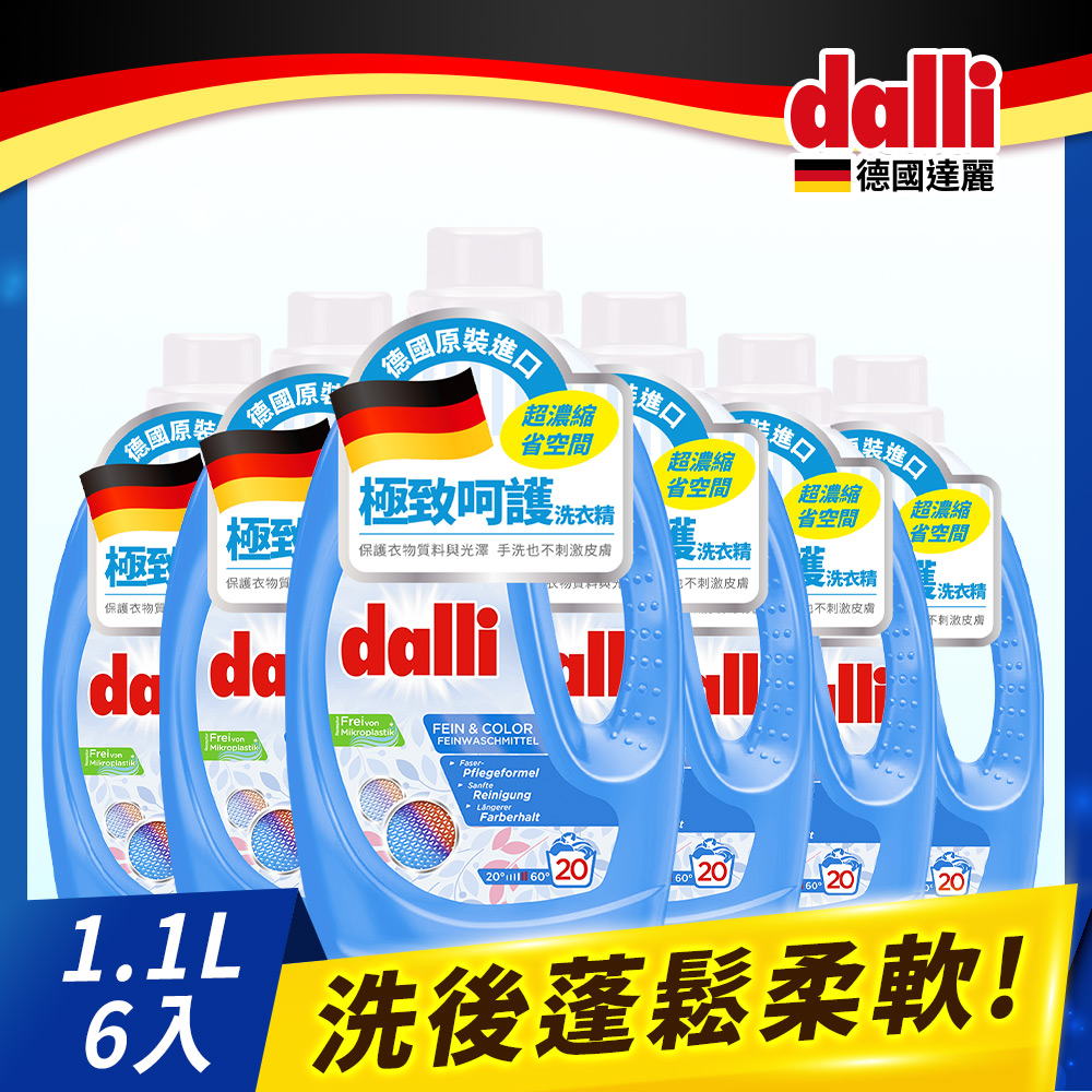 德國Dalli極致呵護洗衣精1.1L(6入/箱)