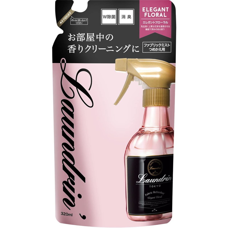 日本Laundrin香水系列芳香噴霧補充包-典雅花香320ml