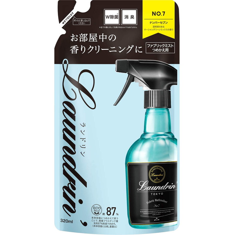 日本Laundrin香水系列芳香噴霧補充包No.7香氛 320ml