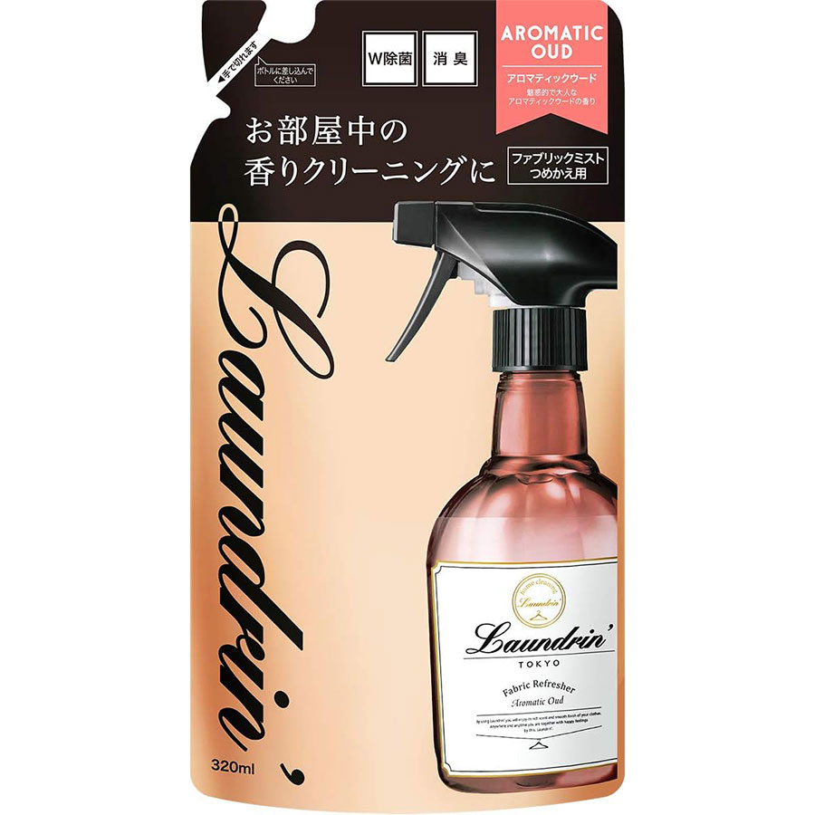 日本Laundrin香水系列芳香噴霧補充包-木質花香320ml