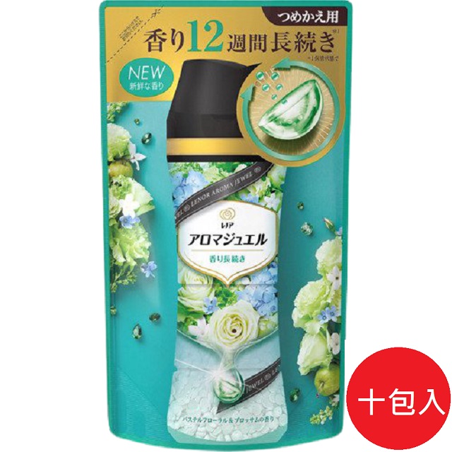 日本【P&G】2021最新版 幸福寶石衣物補充包 香香豆415ml 白玫瑰香*10包