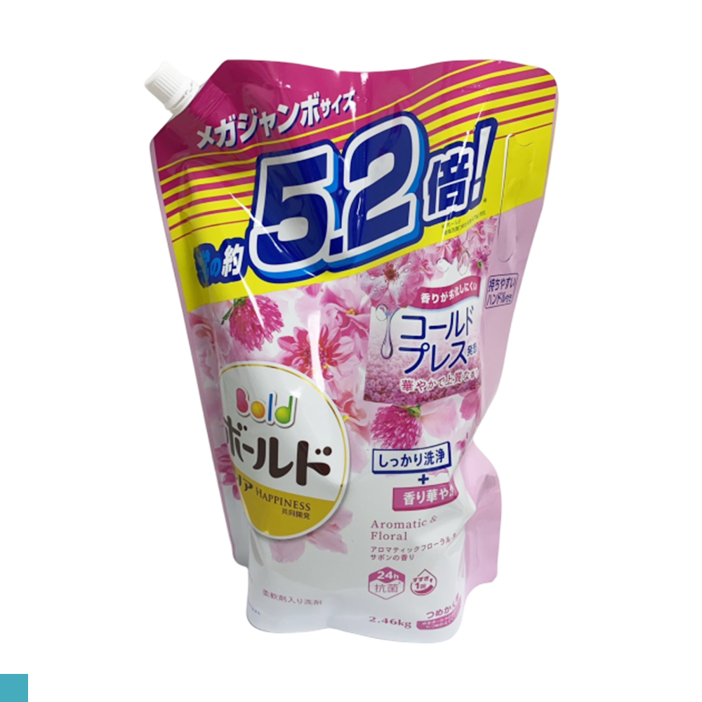 P&G BOLD 超濃縮洗衣精 2.46kg 補充包 粉色 (牡丹花香)
