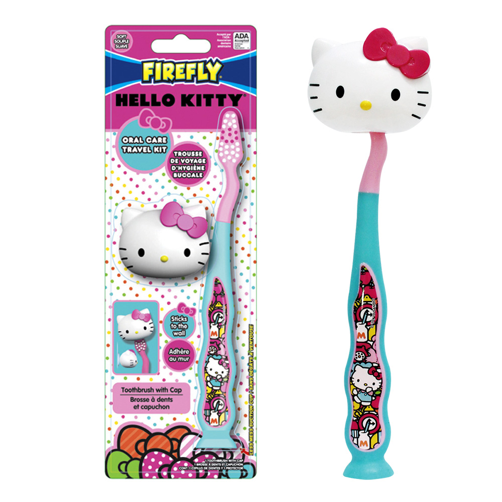 【美國 FIREFLY 】HELLO KITTY單入兒童牙刷-(造型刷蓋)