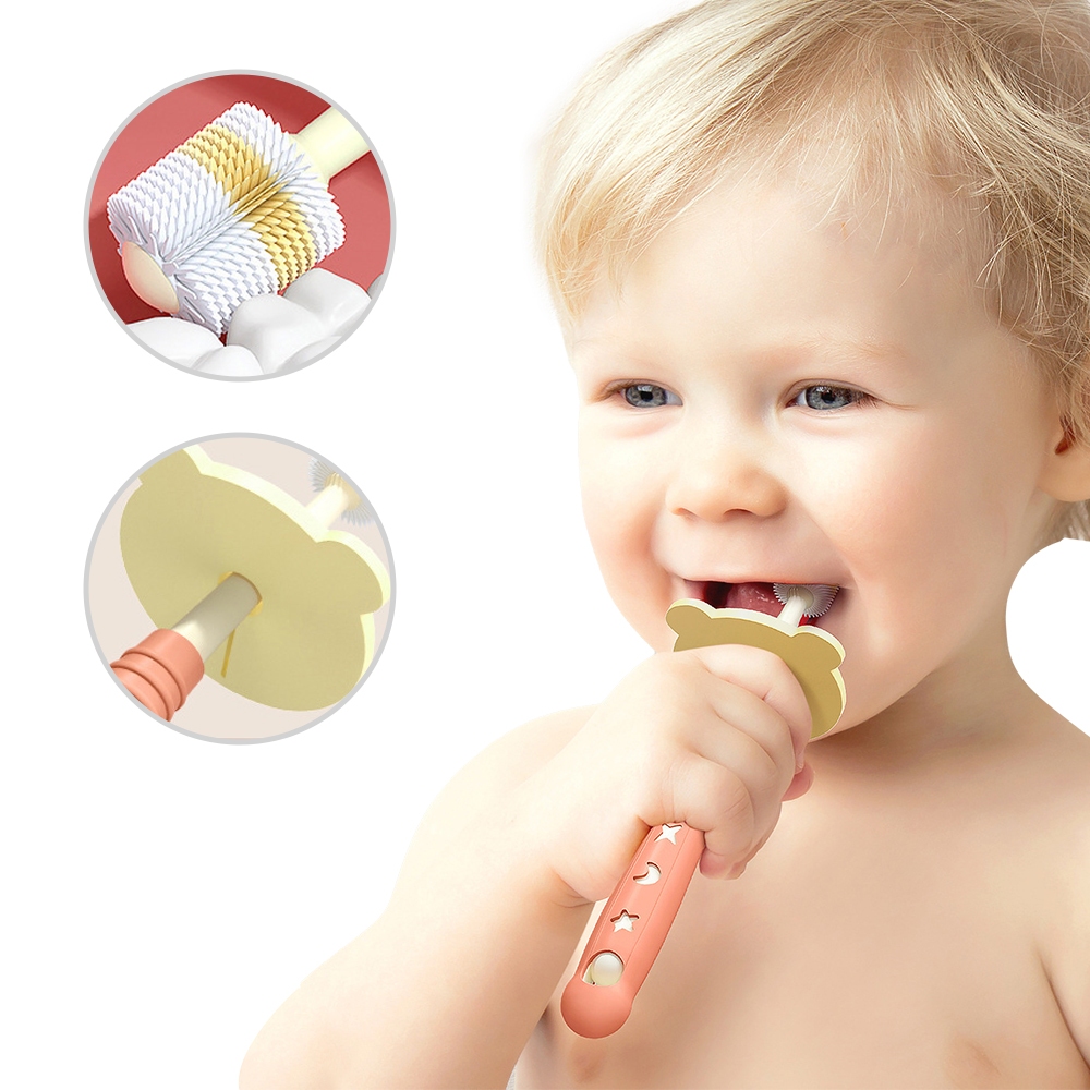 【Mesenfants】(2入)兒童牙刷 防卡喉360度軟毛牙刷 乳牙刷 學習牙刷