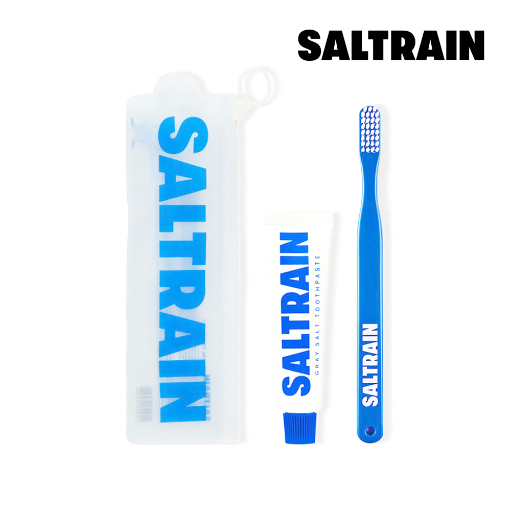 【SALTRAIN】經典薄荷牙膏牙刷旅行組-藍 30g