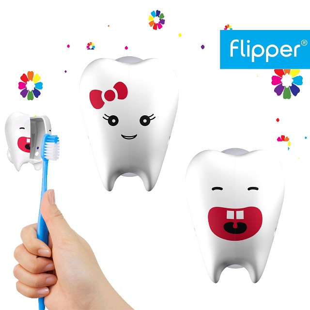 Flipper牙齒寶寶專利牙刷架(2入)