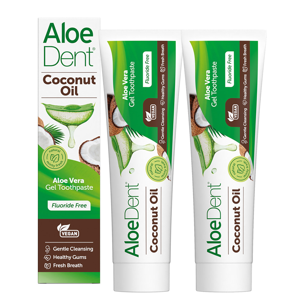 英國Aloe Dent-椰油防護牙膏(無氟/100ml x 2入)