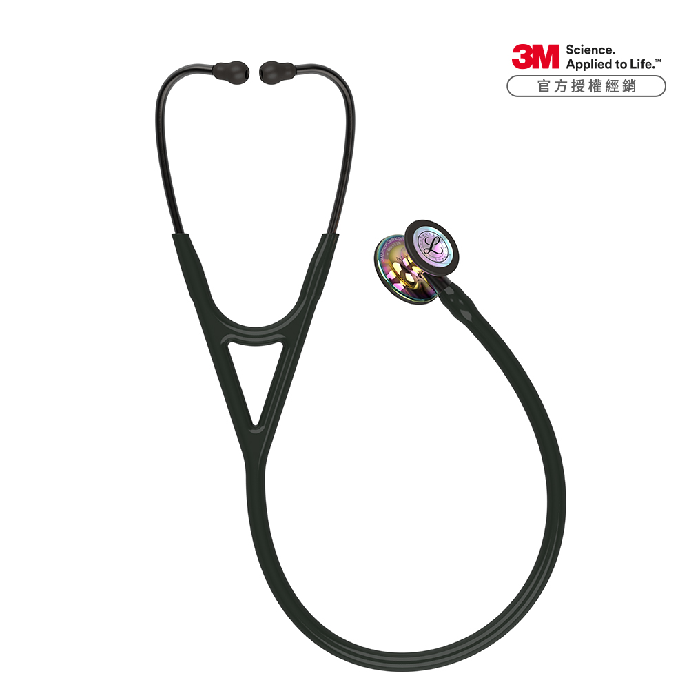 【3M】Littmann 心臟科第四代聽診器 6240尊爵黑色管/高光炫彩聽頭/煙燻黑金屬杆