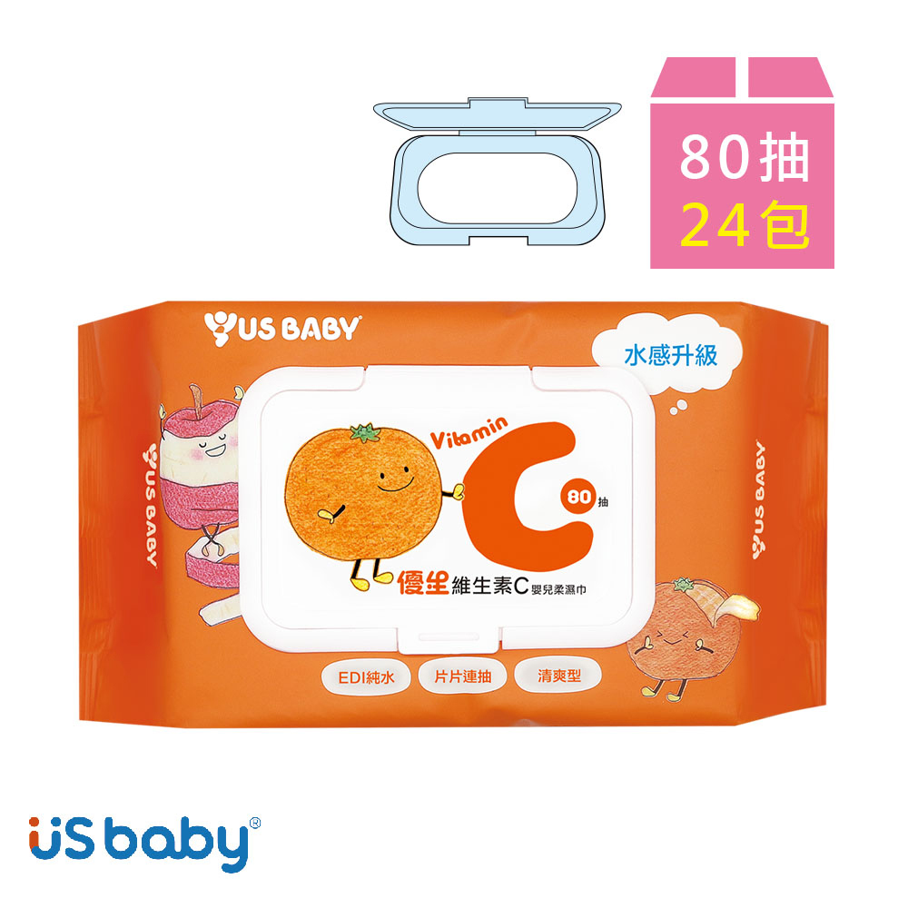 優生維生素C含蓋嬰兒柔濕巾80抽(24包)