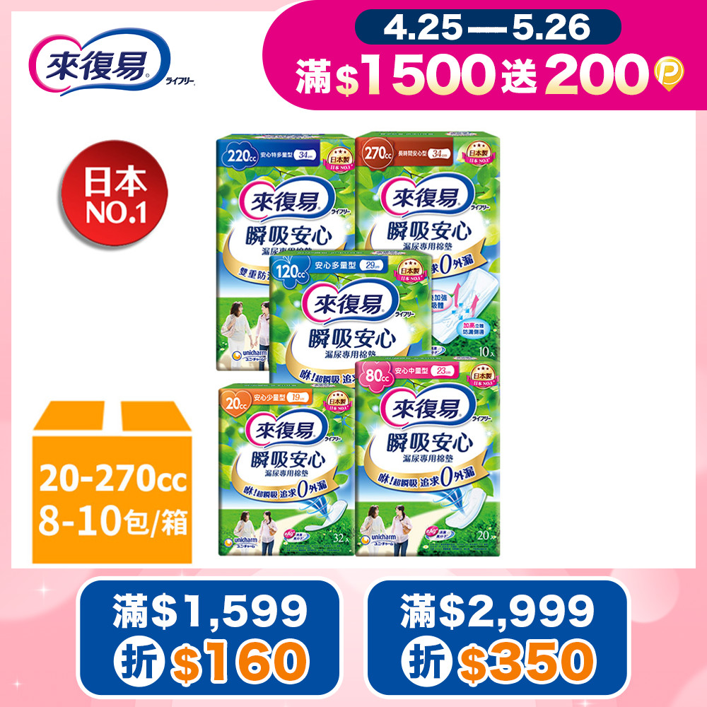 來復易 瞬吸安心漏尿專用棉墊