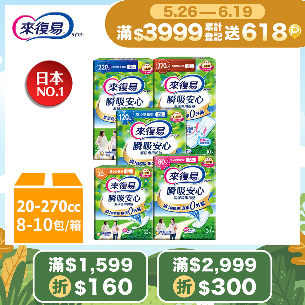 來復易 瞬吸安心漏尿專用棉墊
