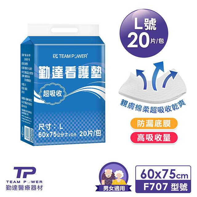 【勤達】看護墊/產褥墊/尿墊 -L-60x75cm(20片X1包)