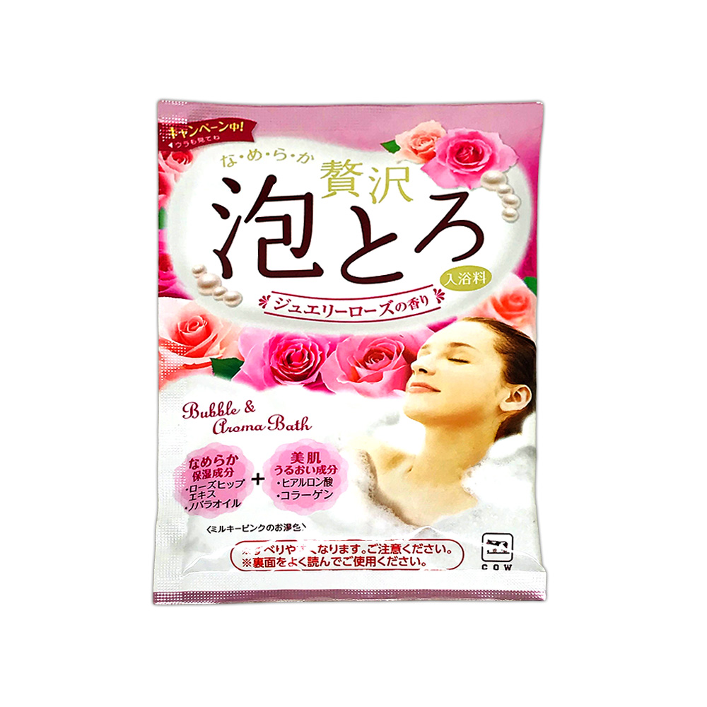 日本 COW SOAP (牛乳石鹼) 奢侈泡泡入浴劑 玫瑰花香 30g