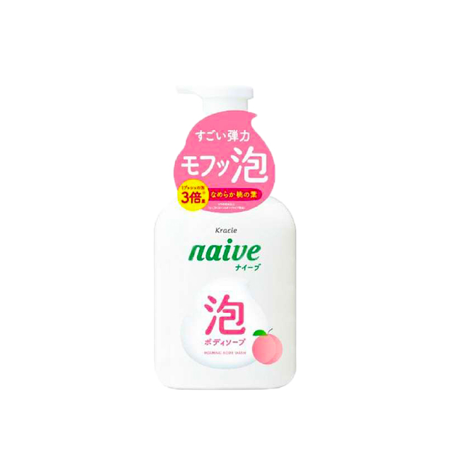 日本Kracie Naïve 泡泡沐浴乳(保濕桃葉)500ml
