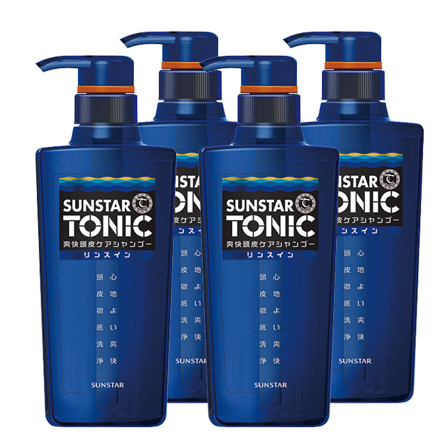 TONIC 爽快頭皮雙效合一洗髮精 460ml x4瓶(藍瓶)