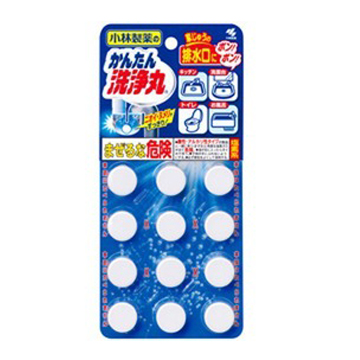 日本排水口潔淨芳香發泡錠-無香型12枚入