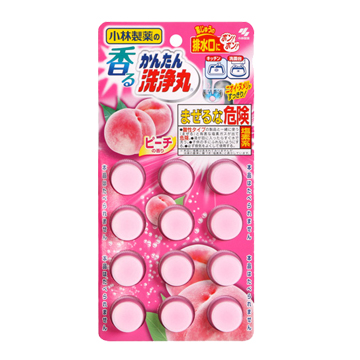 日本排水口潔淨芳香發泡錠-水蜜桃香12枚入