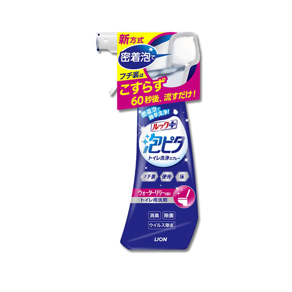 日本LION獅王-衛浴清潔LOOK PLUS泡泡清潔劑-睡蓮香粉標300ml/瓶