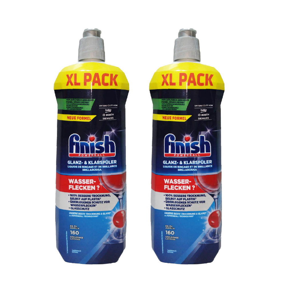 【FINISH】洗碗機專用光潔潤乾劑800ml-無香精版(升級在進化)-2入