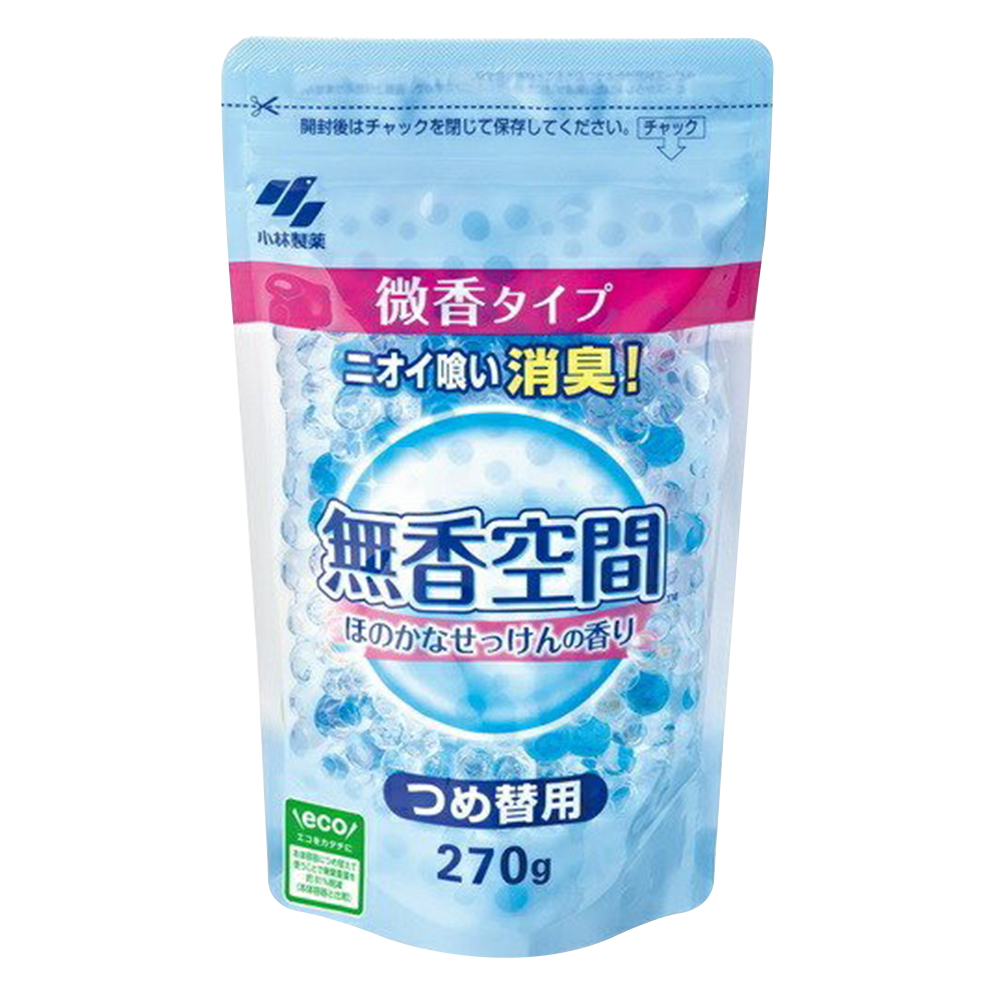 日本小林製藥 無香空間室內除臭劑(補充包)皂香270g