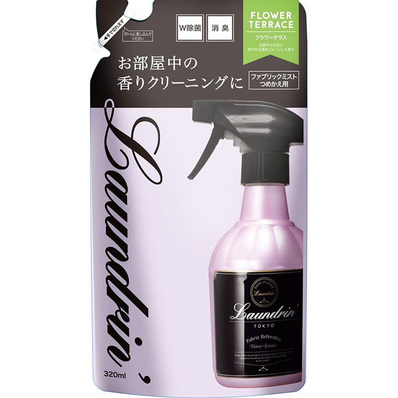 日本Laundrin’《郎德琳》香水噴霧補充包-沁心花香320ml