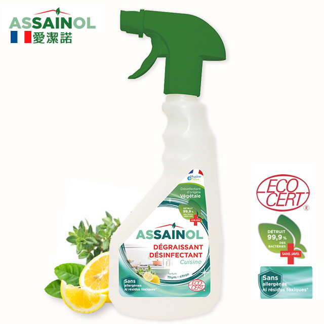 法國Assainol有機廚房清潔劑-檸檬&百里香 500ML