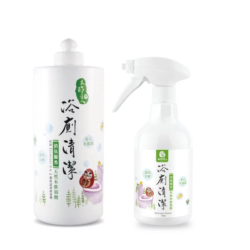 木酢達人 浴廁清潔劑450g+廚房噴霧450g+1000g補充6瓶