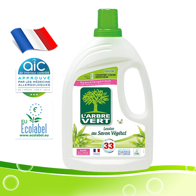 法國綠活維濃縮洗衣精1.5L-草本清香